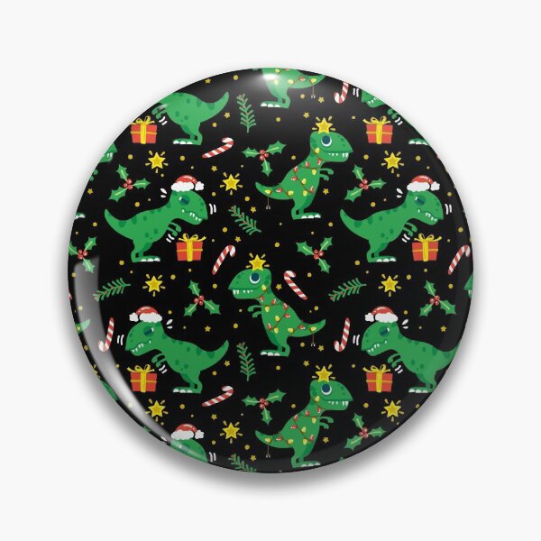 Item preview, Christmas Dinosaur Pattern designed and sold by borderland.