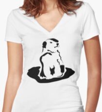 groundhog Women's Fitted V-Neck T-Shirt
