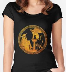 Oedipus and the Sphinx Women's Fitted Scoop T-Shirt