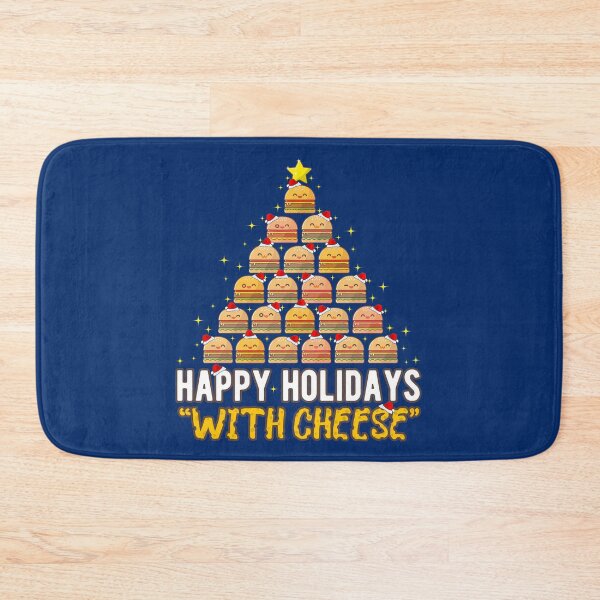 Item preview, Happy Holidays With Cheese Burgers Christmas Tree Funny Gift for Cheese Lover designed and sold by alenaz.