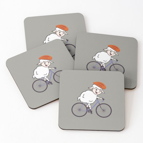 Item preview, Funny Mountain Biking  Cartoon Sheep designed and sold by EvaWolf.