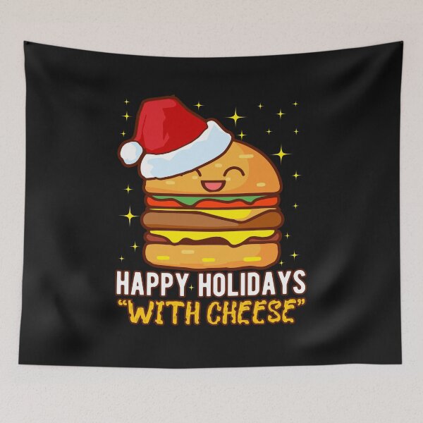 Item preview, Happy Holidays With Cheese Burger Santa Christmas Funny Gift for Cheese Lover designed and sold by alenaz.