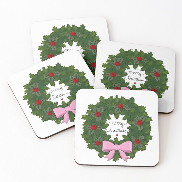 Item preview, Lovely Christmas Wreath merry christmas pink designed and sold by Soyscrafts.
