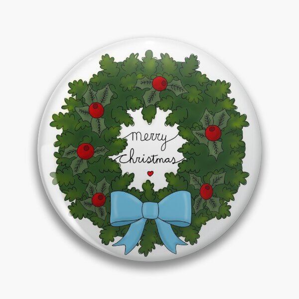 Item preview, Lovely Christmas Wreath merry christmas blue designed and sold by Soyscrafts.