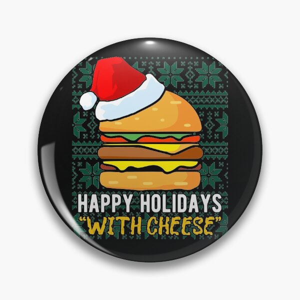 Item preview, Happy Holidays With Cheese Ugly Christmas Sweater Style Funny Gift for Burgers Lover designed and sold by alenaz.