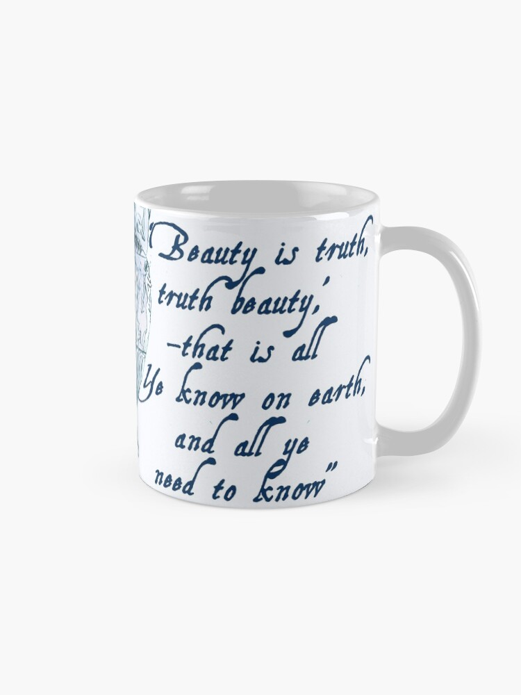 Alternate view of John Keats 'Beauty is Truth' quotation Mug