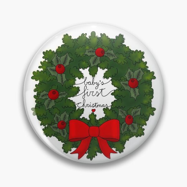 Item preview, Lovely Christmas Wreath baby’s first christmas red designed and sold by Soyscrafts.
