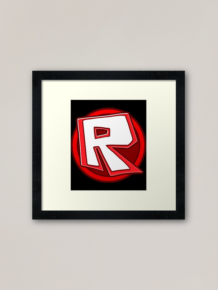 R For Roblox Framed Art Print By Nathanrikihana Redbubble - roblox r picture