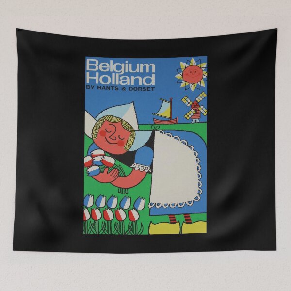 Item preview, retro classic Gelgium Holland poster designed and sold by CorasPosters.