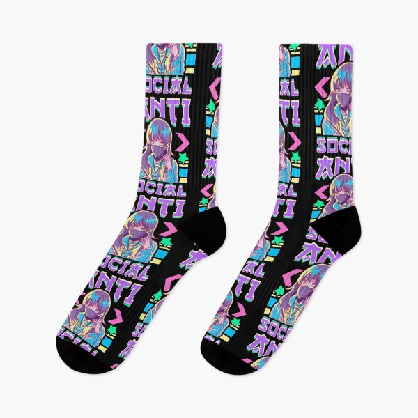 Item preview, Cute Anti Social Vaporwave Anime Girl Antisocial designed and sold by perfectpresents.