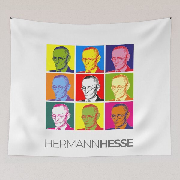 Item preview, Hermann Hesse pop-art portrait poster designed and sold by CMYKStudio.