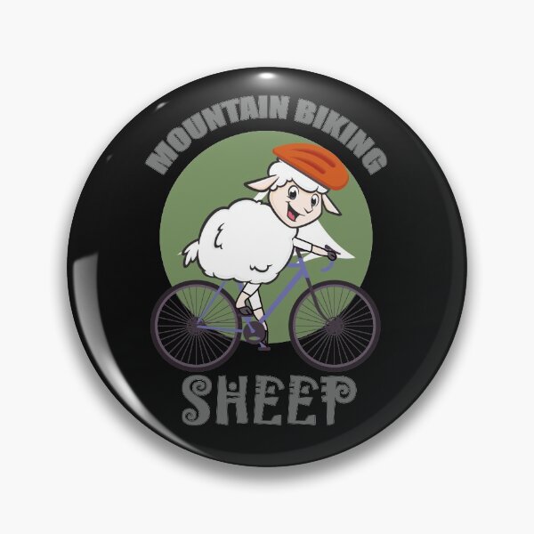 Item preview, Funny Mountain Biking  Cartoon Sheep Version 2 designed and sold by EvaWolf.