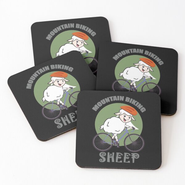Item preview, Funny Mountain Biking  Cartoon Sheep Version 2 designed and sold by EvaWolf.