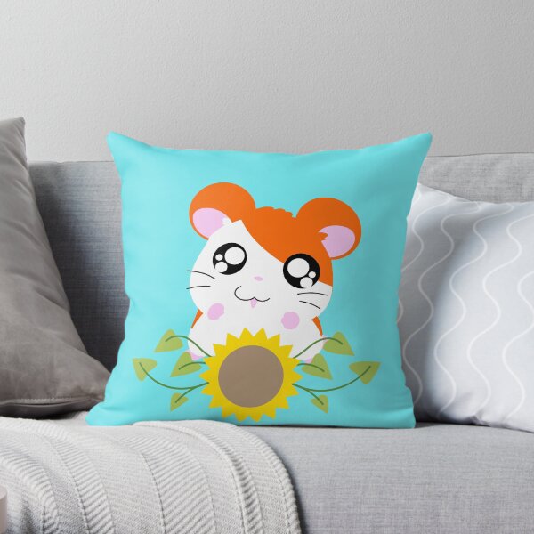 Hamtaro // Sunflower Throw Pillow