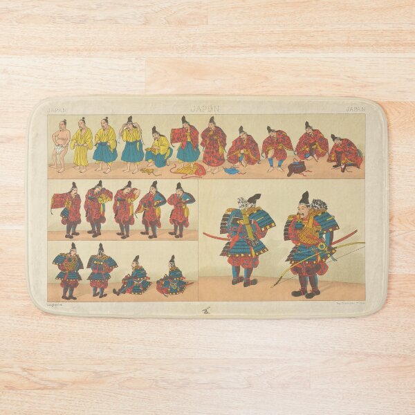 Item preview, Samurai Archer Warrior Military Equipment - Japanese Culture Historical Plate by Albert Racinet designed and sold by Vintage-TM.