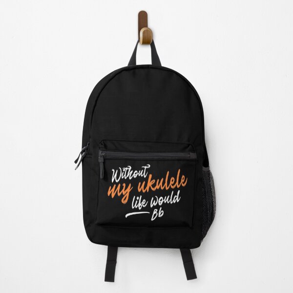 Item preview, Without my ukulele life would be flat, clever music pun for ukulele players and musicians designed and sold by DeliriousSteve.