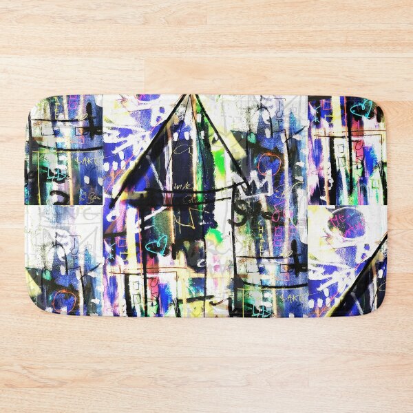 Item preview, Lucerne Switzerland Chapel Bridge Urban Pop Art Graffiti Colorful Shabby Grunge Graffiti Modern Art Grunge Downtown Scribble designed and sold by ExquisiteShots.