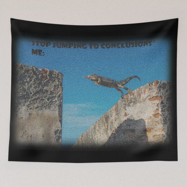 Item preview, Stop Jumping to Conclusions Iguana Meme Texturizer Filter designed and sold by LuckyKermit.