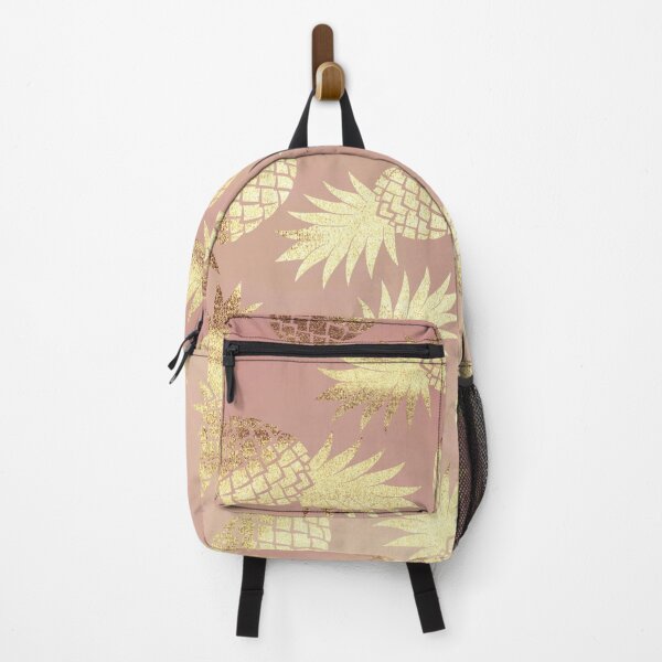 Item preview, Pineapple Pattern on Rose Gold background designed and sold by WOW TeesAndThings.
