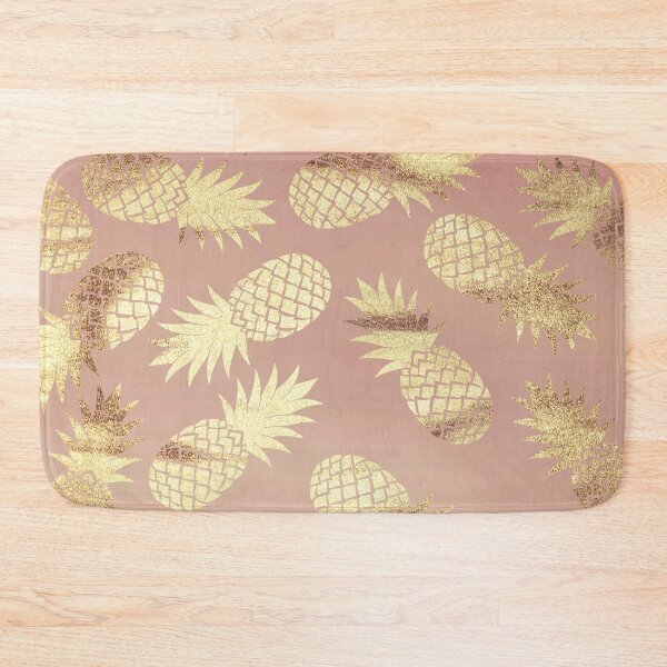 Item preview, Pineapple Pattern on Rose Gold background designed and sold by WOW TeesAndThings.