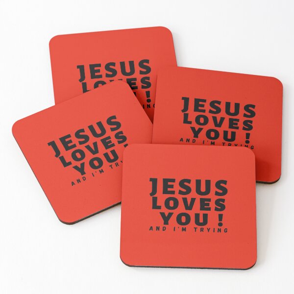 Item preview, Funny texts_Jesus loves you! And I'm Trying.  designed and sold by coolteesok.