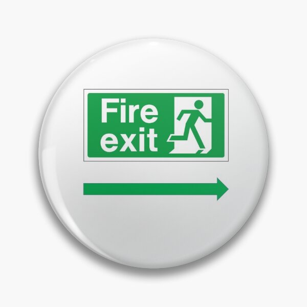Item preview, classic fire exit sign designed and sold by ESCPOKEMONFAN.