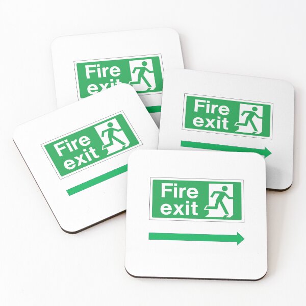 Item preview, classic fire exit sign designed and sold by ESCPOKEMONFAN.