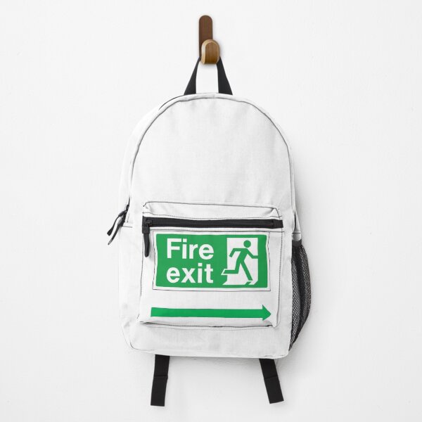 Item preview, classic fire exit sign designed and sold by ESCPOKEMONFAN.