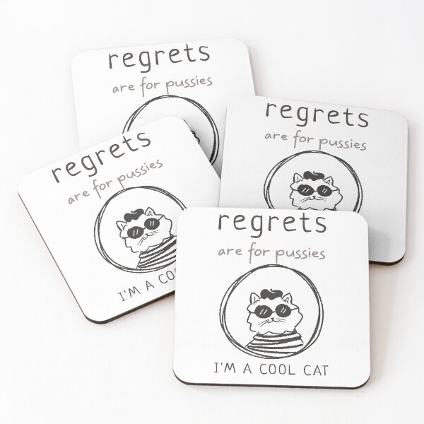 Item preview, Regrets are for Pussies designed and sold by Spicy Chilli.