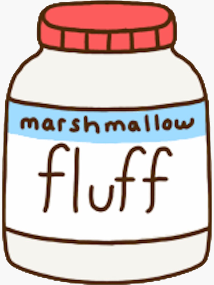 "Cute Marshmallow Fluff" Sticker by charlo19 Redbubble