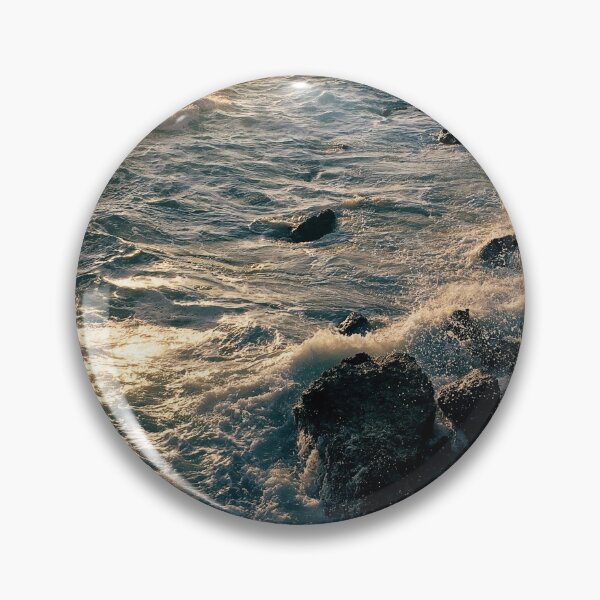 Item preview, Sunflare and storm waves of Cyprus sea on rocks  designed and sold by The Full Cart.