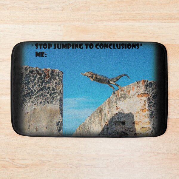 Item preview, Stop Jumping to Conclusions Iguana Meme Grain Filter designed and sold by LuckyKermit.