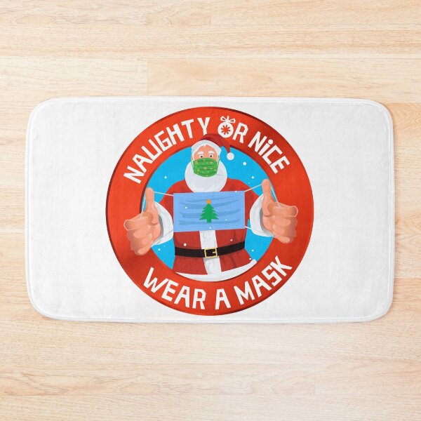 Item preview, Naughty or Nice wear a mask santa wearing mask for christmas designed and sold by Shaun Joseph.