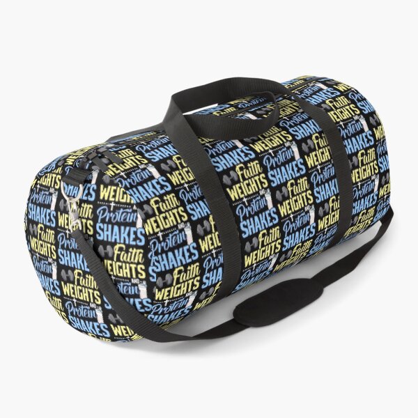 Item preview, Funny Faith Weights And Protein Shakes Gym Workout designed and sold by perfectpresents.