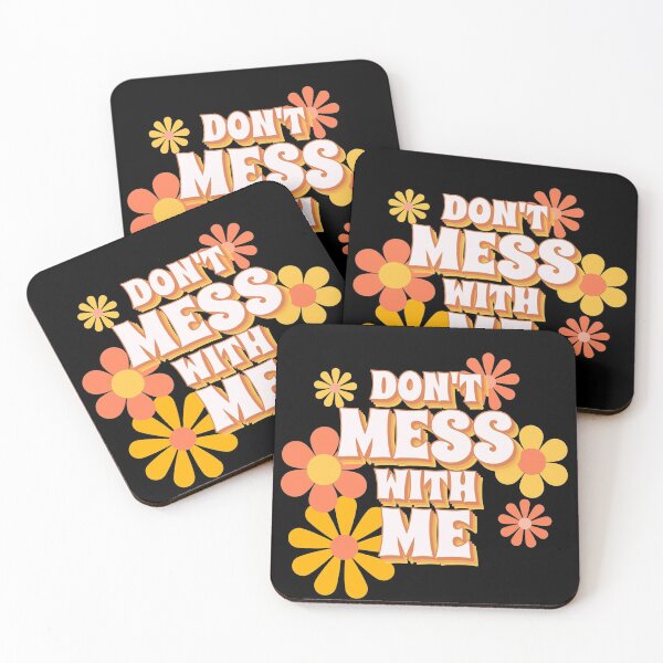 Item preview, Don't mess with me - 70's hippy tshirt daisy flowers designed and sold by domdjs4239.