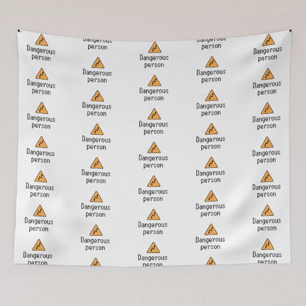 Item preview, Electrical safety sign with two arrows, dangerous person, pattern designed and sold by Alice-Moonbliss.