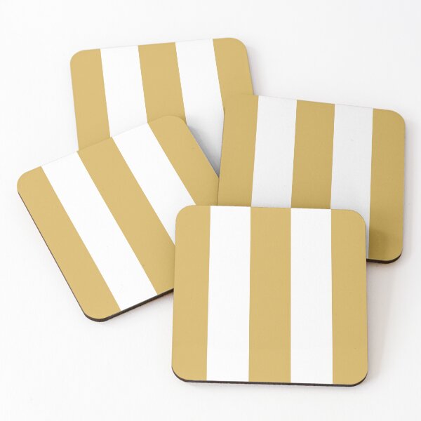 Item preview, Large GOLD and WHITE Vertical STRIPES designed and sold by RachelMacht.