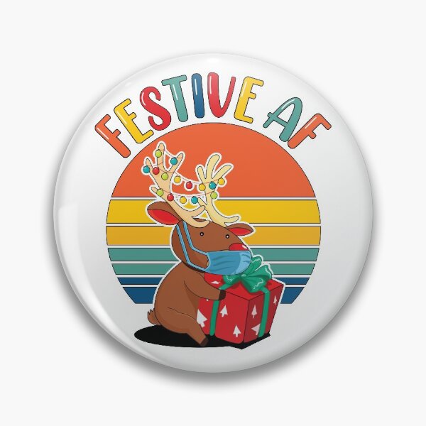 Item preview, Festive AF | Funny Christmas Reindeer designed and sold by GravitiTees.