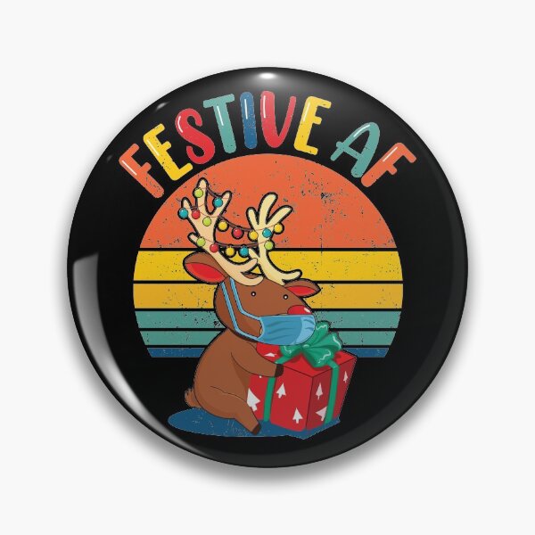 Item preview, Festive AF | Amusing Christmas Reindeer designed and sold by GravitiTees.