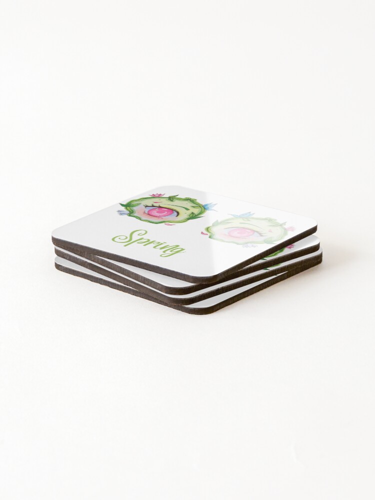 Thumbnail 4 of 5, Coasters (Set of 4), Spring eyes designed and sold by ScriptMan.