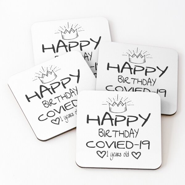 Item preview, Covied-19 birthday, happy birthday corona 1 years ago, designed and sold by Matrixstore.