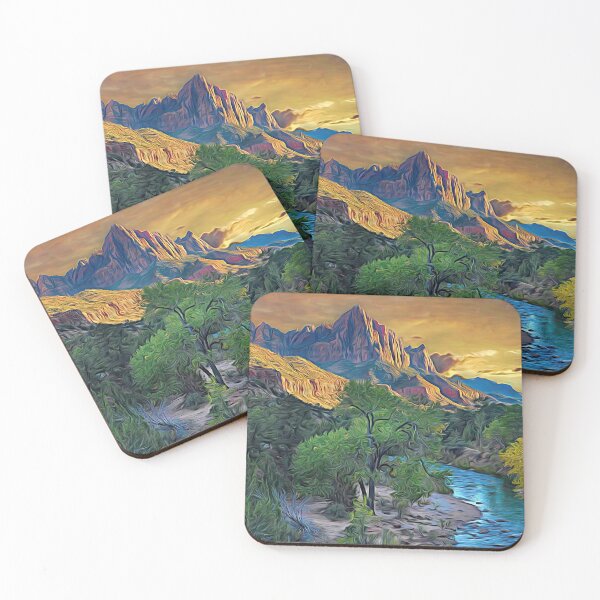 Item preview, Sunset Over Zion's Watchman designed and sold by Rebecca Herranen.