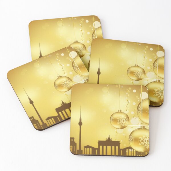 Item preview, Berlin City ​​silhouette , Golden Christmas Balls decorations	 designed and sold by MarketVisionAV.