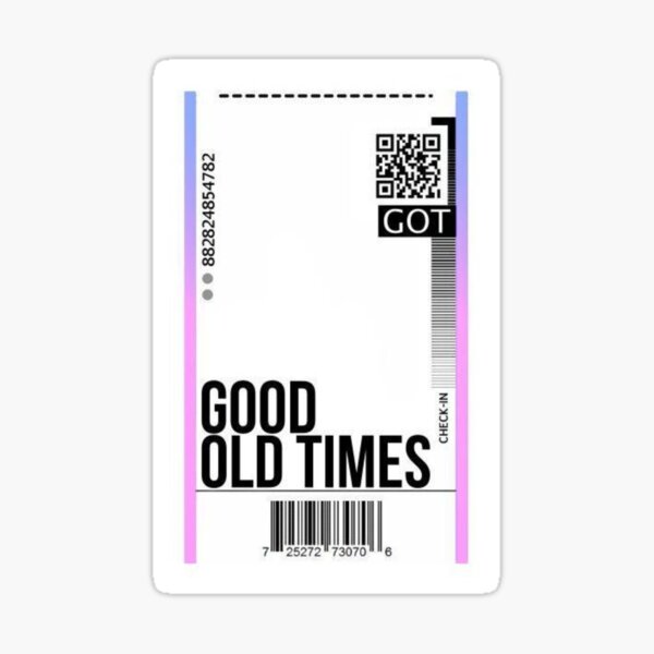 good-old-times-ticket-sticker-for-sale-by-urbantwist-redbubble