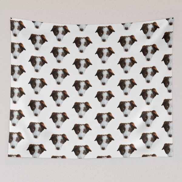 Item preview, Brown & White Dog oil-painting stylized designed and sold by SzofiStore.