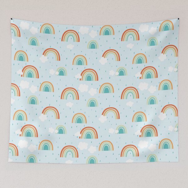 Item preview, Rainbows Clouds Rain and Blue Skies designed and sold by LouiseFranksArt.