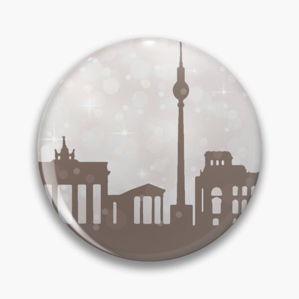 Item preview, Berlin City ​​silhouette , silver abstract snow falling winter christmas	 designed and sold by MarketVisionAV.