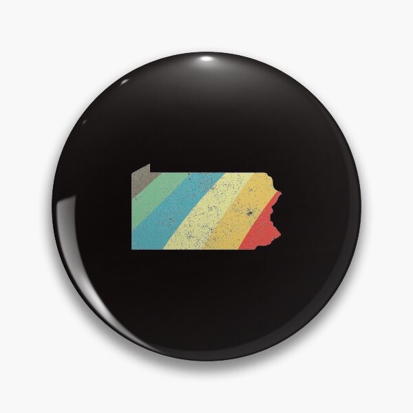 Item preview, Pennsylvania State Vintage Retro Rainbow Outline Rainbow Stripes designed and sold by twicetrader.