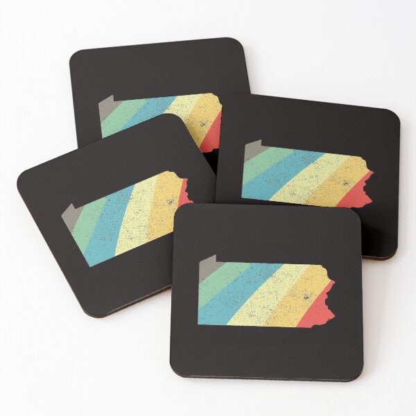Item preview, Pennsylvania State Vintage Retro Rainbow Outline Rainbow Stripes designed and sold by twicetrader.
