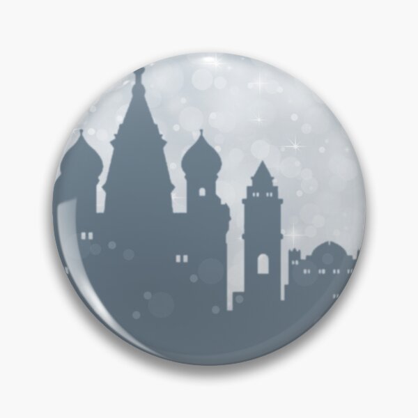 Item preview, Moscow City ​​silhouette , silver abstract snow falling winter christmas	 designed and sold by MarketVisionAV.